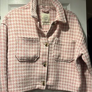 Stoosh Pink Houndstooth Women's Jacket
